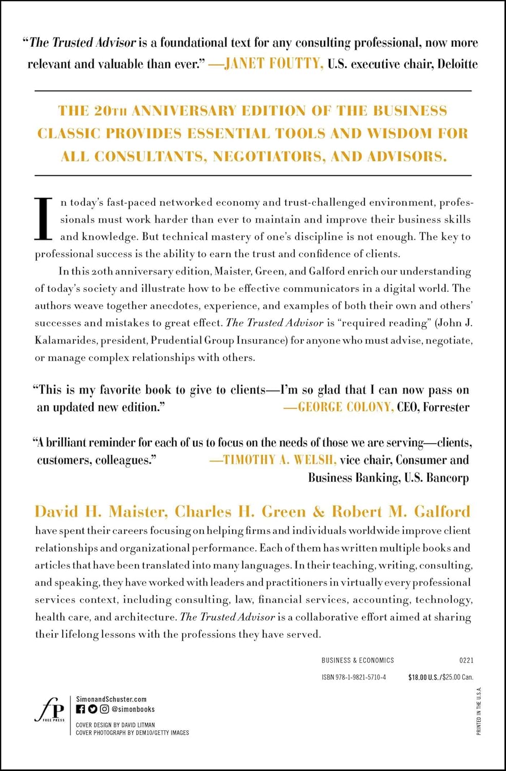 The Trusted Advisor Book Cover