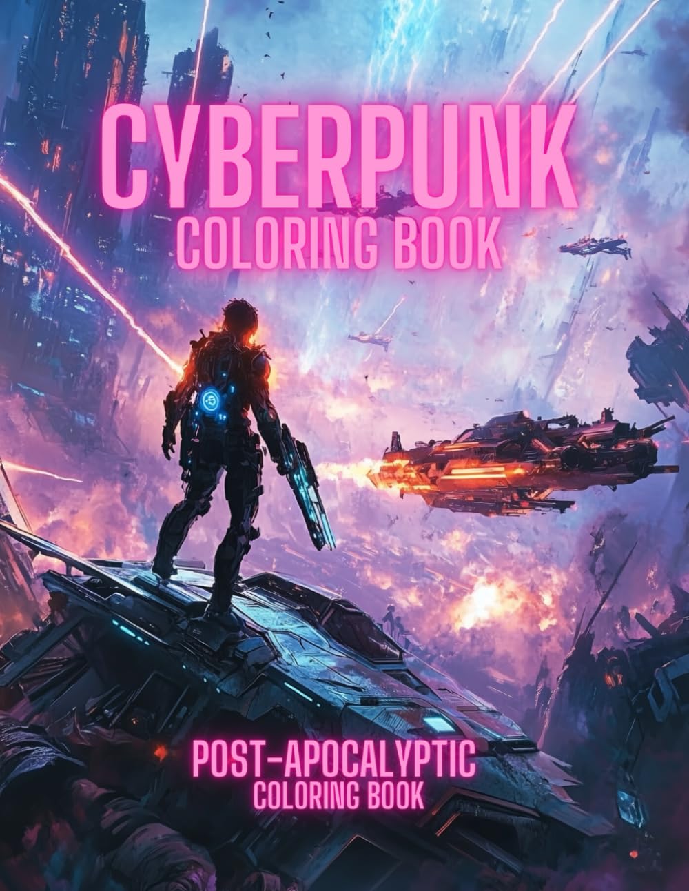 Cyberpunk Coloring Book Cover